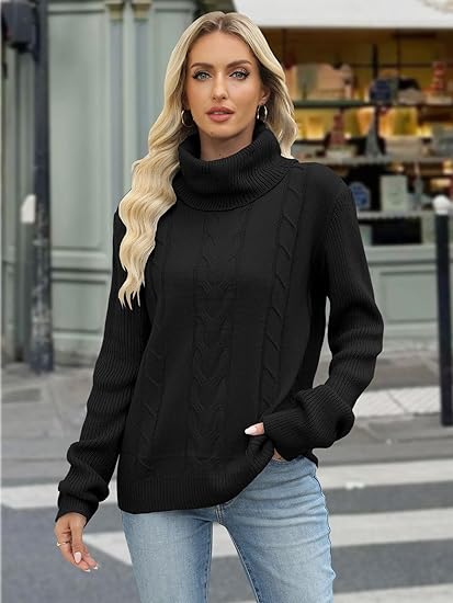 Women's Chunky Knit Turtleneck Sweater